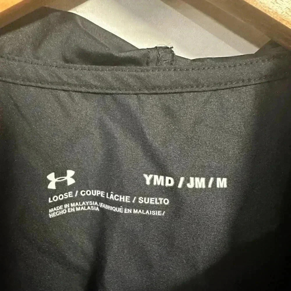 Under Armour Black Windbreaker Jacket Size M - Picture 5 of 5